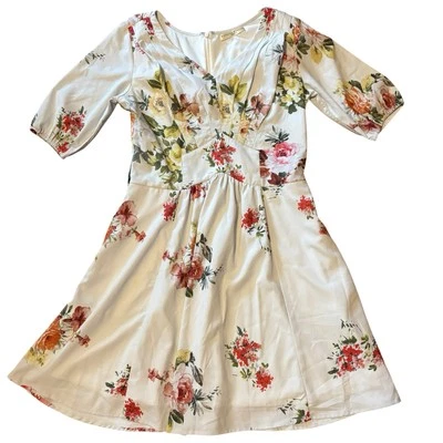 Wayward фантазии eShakti цветущий цветочный сад платье S M подходит N Flare - Изображение 1 из 4