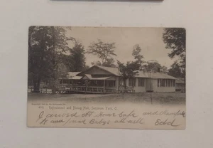 1906 Refreshment and Dining Hall Seccaium Park Ohio Rotograph u/b cartolina - Foto 1 di 2