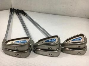 PING G2 Iron Set 6pcs 5-PW Original Steel Flex Stiff Aqua - Picture 1 of 4