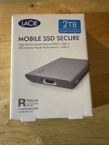 lacie 2tb mobile ssd secure usb-c drive - Afbeelding 1 van 2