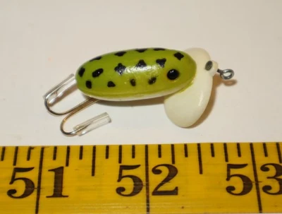 Señuelo de pesca vintage Arbogast caña mosca cacahuete Jitterbug Foto 1 de 2