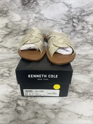 KENNETH COLE Womens Mello Swirl Ice Glacé Open Slip On Leather Sandals 7.5 M - Image 1 of 4