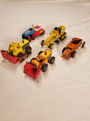 Equipo de construcción LineMar juguete de hojalata miniatura vintage de 5 piezas Foto 1 de 4
