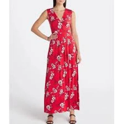 Новый с Ярлыками 41 Hawthorne Adelina красный цветочный без рукавов вискозы и спандекса макси платье средний - Изображение 1 из 4