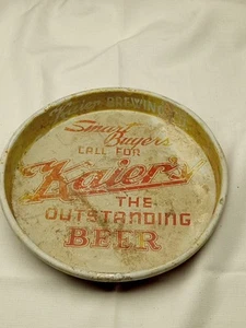 Original Kaier’s Beer Serving Tray Mahanoy PA 1940’s - Picture 1 of 8