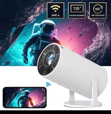 1080P Portable Mini Wireless Projector with Speaker Android 11 200 ANSI Lumens - Image 1 of 4