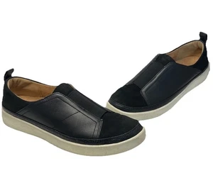 Vionic Zinah Womens Black Leather Nubuck Slip On Sneaker Size 9 Casual Shoe - Picture 1 of 12