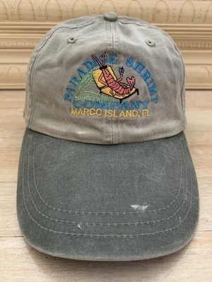 Sombrero bordado ajustable Marco Island Florida Paradise Shrimp Company Foto 1 de 4