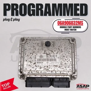 ๐ PROGRAMMED PLUG & PLAY ECM ECU 2.0L AT VW VOLKSWAGEN BEETLE 2004 06A906032MS - Picture 1 of 9