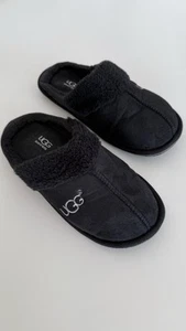 UGG HAUSSCHUHE SLIPPER SLIP ON UNISEX SCHWARZ FELL KOMFORT RELAX 41/42 L USED - Bild 1 von 21