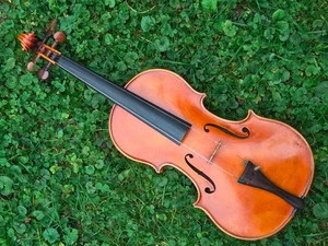 nice old Italian (?) 4/4 Violin "Giovanni Bollenz Trieste 1844"(?) deeply flamed - Picture 1 of 19