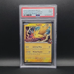 Pokemon TCG Team Rockets Zapdos 070/182 Destined Rivals Asia Exclusive - PSA 9 - Picture 1 of 2