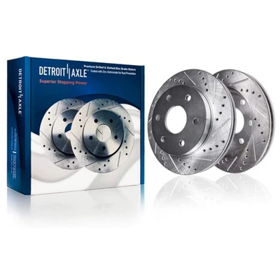 Rotores de freno de disco ranurados perforados traseros de eje Detroit para Nissan Xterra Fro Foto 1 de 4