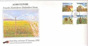 ZIMBABUE, 1995 4ª EDICIÓN DEFINITIVA AGRICULTURA, EN FDC ilustrado - Imagen 1 de 1