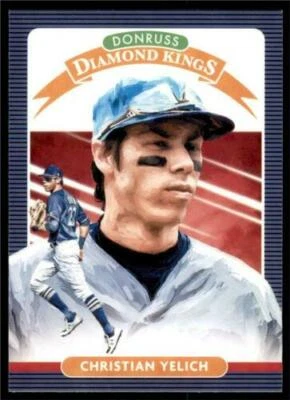 2020 Donruss Diamond Kings #5 Christian Yelich Milwaukee Brewers 💥⚾💥 - Image 1 of 3