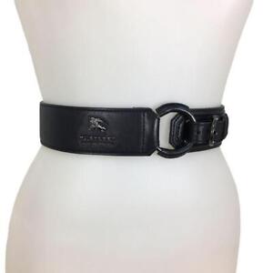Y443 Burberry Blue Label Ring Belt Black JPN Original Limited Vintage belt Acces