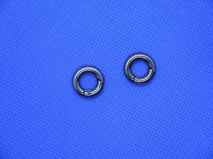 2 Stück Rundkarabiner Karabiner rund anthrazit 15 mm Außendurchmesser - Bild 1 von 1
