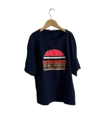 Little Marc Jacobs Niñas Gris Gráfico Camiseta Camiseta 12 Años Azul Rosa Deletrear  Foto 1 de 4