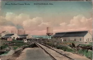 BARTLESVILLE, OKLAHOMA - DEWEY PORTLAND CEMENT WORKS PLANT - POSTKARTE 1914 - Bild 1 von 2