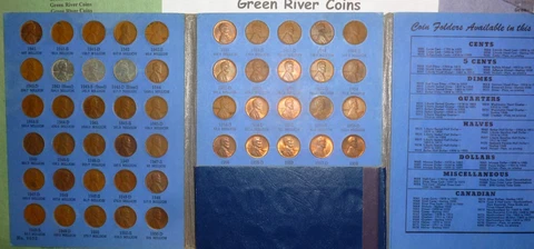 Complete No 2 Lincoln Wheat Collection 1941 to 1958 PDS 51 +Folder Free shipping Cover