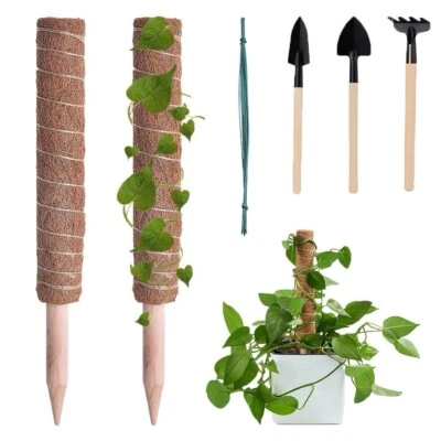 2/4/8PCS Moss Poles Extendable Coco Coir Poles House Plant Support Totem Garden