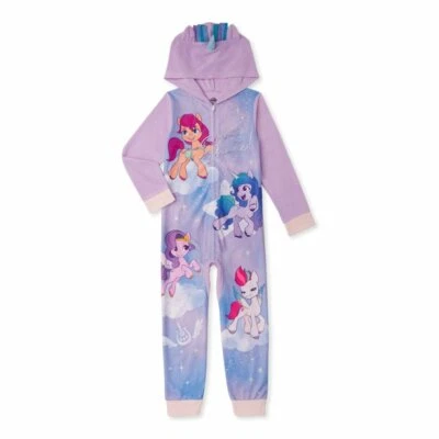 NWT - My Little Pony Hooded Blanket Sleeper Pajamas Sizes 4-12 - FREE SHIPPING - Image 1 of 3