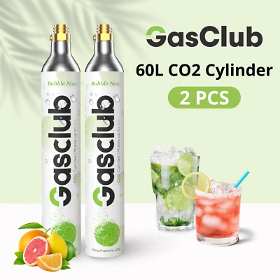 Cilindro de CO2 Gasclub X 2 60L carbonatado para fabricante de refrescos SodaStream carbonatador EE. UU. Foto 1 de 4
