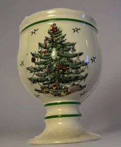 Small Spode Christmas Tree Santa Topper 4.25” Vase Urn Flaw Holidays Traditional - Picture 1 of 7