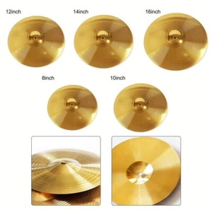 Authentic Sound Experience 8 10 12 14 16 Inch Drum Brass Cymbals Percussion - Picture 1 of 26