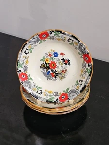 Set of FOUR Coalport Handpainted Canton Kingsware E55H 5" Fruit / Dessert Bowls - Picture 1 of 9