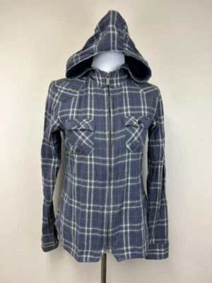 Horny Toad M Adjunct Hoodie Jacket Full Front Zip Gray Pink White Plaid - Image 1 of 4