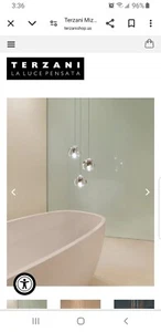 Terzani Mizu 3 Globe Flowing Light (Handmade) - Picture 1 of 4