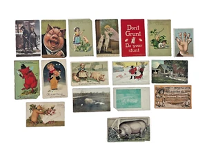 Pig Postcards Vintage Meats German Pork Store Toronto Lot Of 17 - Bild 1 von 5