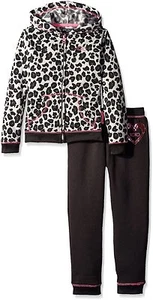 XOXO Little Girls' Long Sleeve Hooded Jacket &  Sweatpants - Picture 1 of 5
