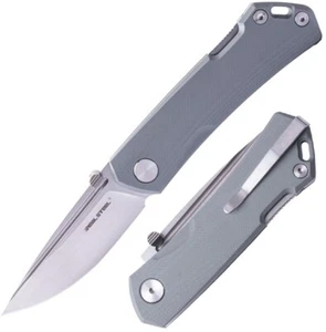 Real Steel Luna Maius Folding Knife 3" 10Cr15CoMoV Steel Blade Gray G10 Handle - Picture 1 of 12