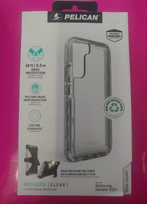 Samsung Galaxy S22+ Case CLEAR Pelican Voyager Holster Stand Swiveling Belt Clip - Image 1 of 4