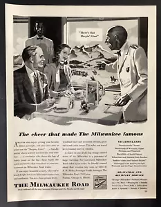 The Milwaukee Road 1946 vintage solo anuncio ferrocarril entre Chicago y el Pacífico NW - Imagen 1 de 1