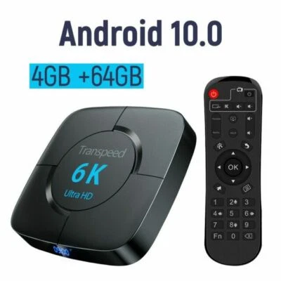 Transpeed Android 10.0 Bluetooth TV Box | Voice Assistant 6K 3D Wifi - Image 1 of 4