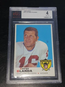 1969 Topps George Blanda BVG 4 VG-EX Football Card #232 NFL HOF - Picture 1 of 4