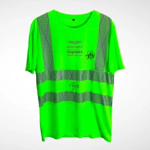 Sebastian Vettel & Lance Stroll signed Aston Martin Formula 1 Set Up Shirt - Picture 1 of 8