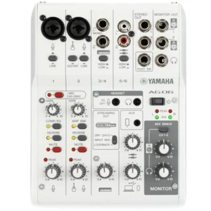 YAMAHA AG06 MKII W Compact 6-Channel USB/FX Recording / Podcast Audio Mixer - Picture 1 of 7