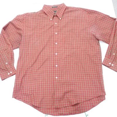 Van Heusen Dress Shirt Mens 17 Multicolor Plaid Long Sleeve Collared Button-Down - Image 1 of 4