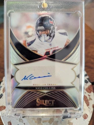 2024 SELECT NICO COLLINS #SSP-NCS Select Signatures Silver Prizm Auto Texans!! - Image 1 of 2