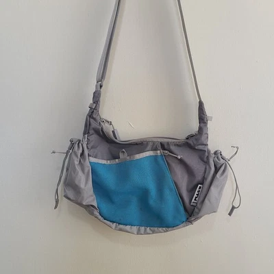 Baboon to the Moon Crescent Crossbody Bag Gray Blue  - Image 1 of 4