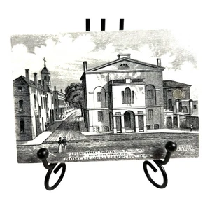 Antiker Wedgwood 1897 Kalender Werbung Fliese Federal Street Theatre Boston - Bild 1 von 6