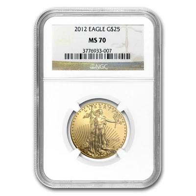 2012 1/2 oz American Gold Eagle MS-70 NGC - Image 1 of 3