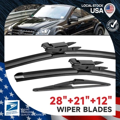 28"+21"+12"Wiper Blade Set for 2007-2011 Mercedes-Benz ML63 AMG GL450 Replace - Image 1 of 4