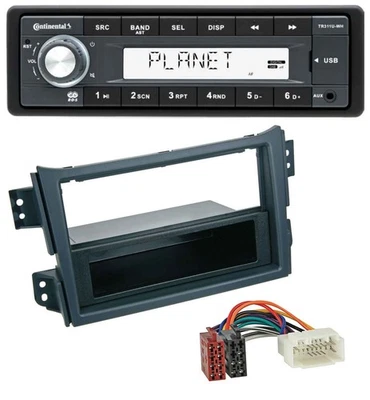 Continental USB MP3 AUX 1DIN Autoradio für Opel Agila B 2008-2014 Suzuki Splash - Bild 1 von 4