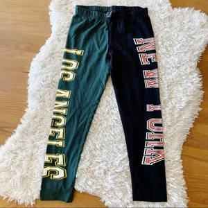 Forever 21 KIDS New York Los Angeles leggings two tone kids girls size 7 / 8 - Picture 1 of 5