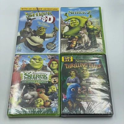 Shrek 1, 2, Forever After , Thrilling Tales [DVD] Bundle • UK R2 • New & Sealed - Image 1 of 4
